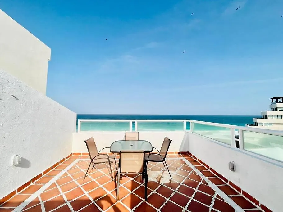 Panoramic Oceanview Private Rooftop Brisas1409 Cancun